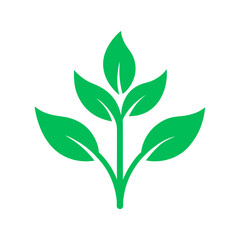 Leaf bud icons set fresh spring plant minimal eco vector design isolated on white background