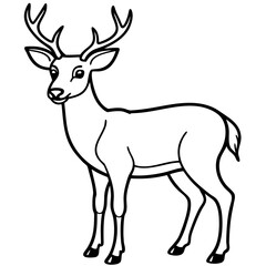 Obraz premium Deer silhouette vector