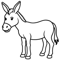 Donkey isolated on transparent background