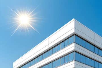 Modern Building, Sunny Day Illustration