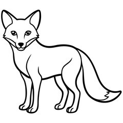 Vector illustration of a fox