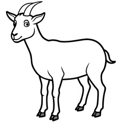 Fototapeta premium Vector illustration of a goat