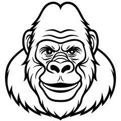 Vector illustration of a gorilla