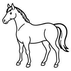 Horse silhouette isolated on transparent background