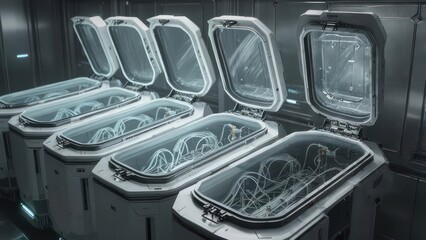 Obraz premium Futuristic medical pods