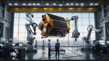 Futuristic satellite assembly