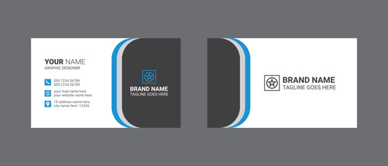 Horizontal Double sided Corporate business card design.