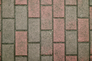 ２色のフロアタイルのクローズアップ。自然素材の背景用素材。