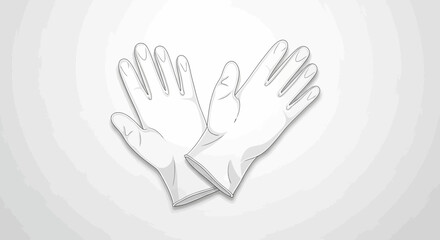 Obraz premium Protective gloves illustration, safety equipment for hygiene and care