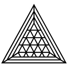 Triangle Mesh Line Art Vector