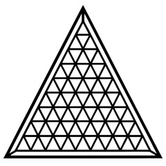 Triangle Mesh Line Art Vector