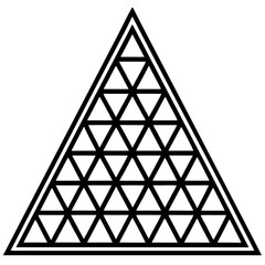 Triangle Mesh Line Art Vector