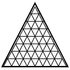 Triangle Mesh Line Art Vector