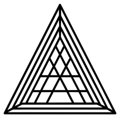 Triangle Mesh Line Art Vector