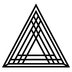 Triangle Mesh Line Art Vector