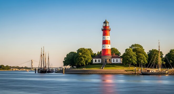 Pellworm Lighthouse - A Coastal Landmark in Germany.