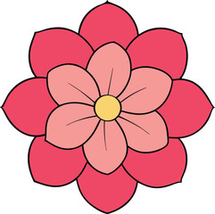 Blossom cartoon vector illustration 