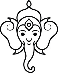 vector illustration of an indian elephant