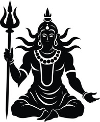  lord shiva vector design white background