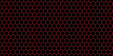 Seamless gray hexagon pattern of a textured metallic mesh grid