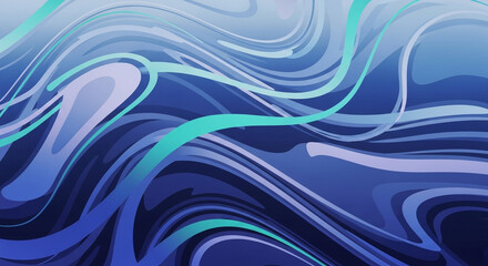 Abstract flowing blue wave vector background design