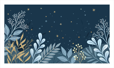 Winter background with snowflakes