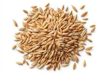 Pile of hulled oat grains