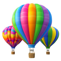 Obraz premium Colorful Hot Air Balloons Floating in the Night Sky, A Captivating Display