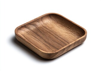 Square wooden dish