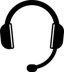 シンプルなヘッドセットのアイコン