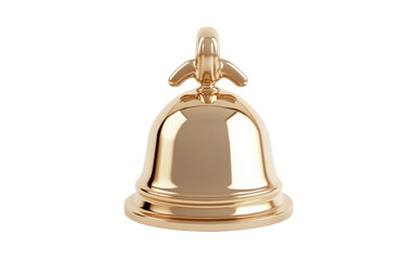 Bell 3d render icon isolated on white background, png