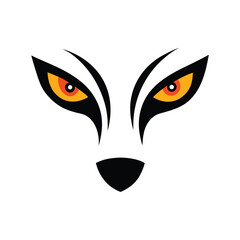 wolf eyes vector art