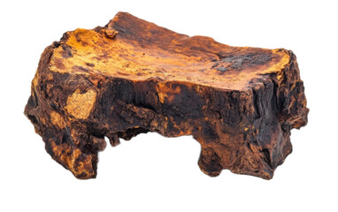 Chaga healthy vitality mushroom isolated on white background, png