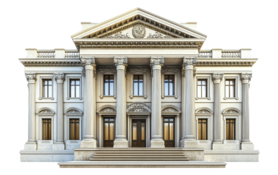 Central bank reserves isolated on white background, png