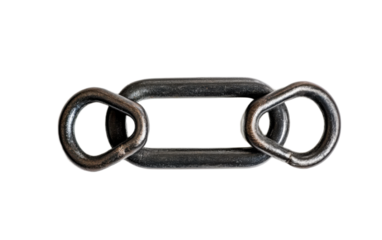 Chain lock padlock isolated on white background, png