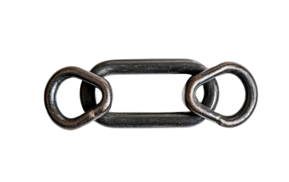 Chain lock padlock isolated on white background, png