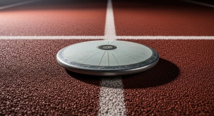 Discus resting on track