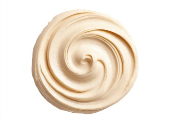 Creamy swirl of light beige substance
