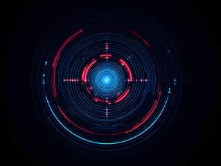 Holographic circular radar UI texture seamless 