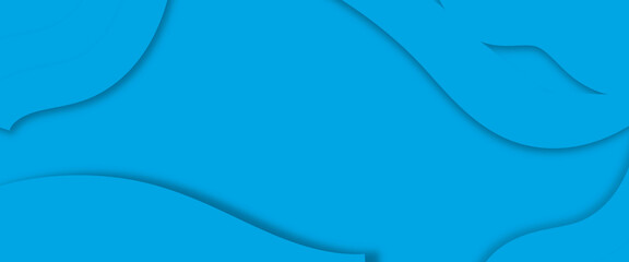ブルーの抽象的な波模様と立体的な背景デザイン02