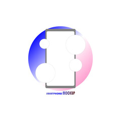 Smartphone Mockup with Modern Chat Bubble Design