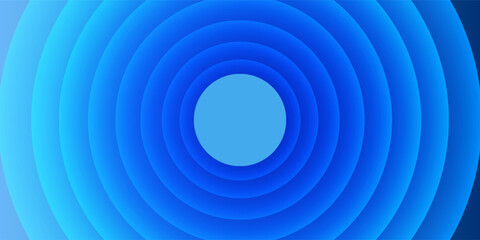 3d blue concentric circle pattern background
