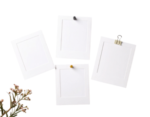 Untitled design - Realistic photo cards mockup. Push pin attached frames (2)