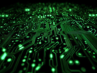Obraz premium PCB lines glowing neon seamless tech