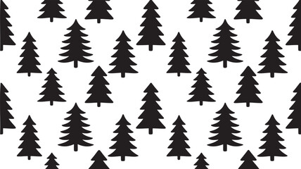 Obraz premium Seamless Black Silhouette Pattern Collection – Minimal Vector Shapes on Transparent Background