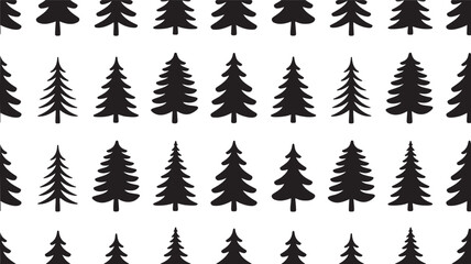 Fototapeta premium Seamless Black Silhouette Pattern Collection – Minimal Vector Shapes on Transparent Background
