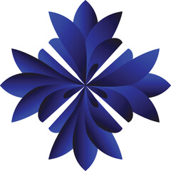 Gradient mandala vector flower design