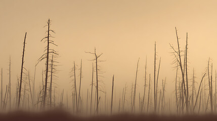 misty morning sunrise