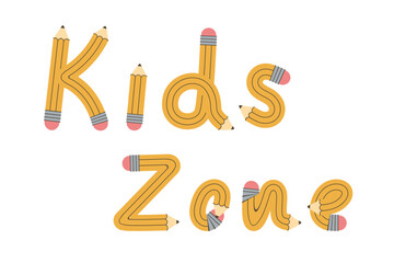 Kids game zone banner. Children game party posters, kid play area, entertainment, education room.