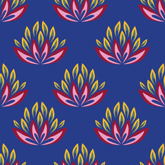 Seamless flowers pattern. Hand draw abstract pattern
